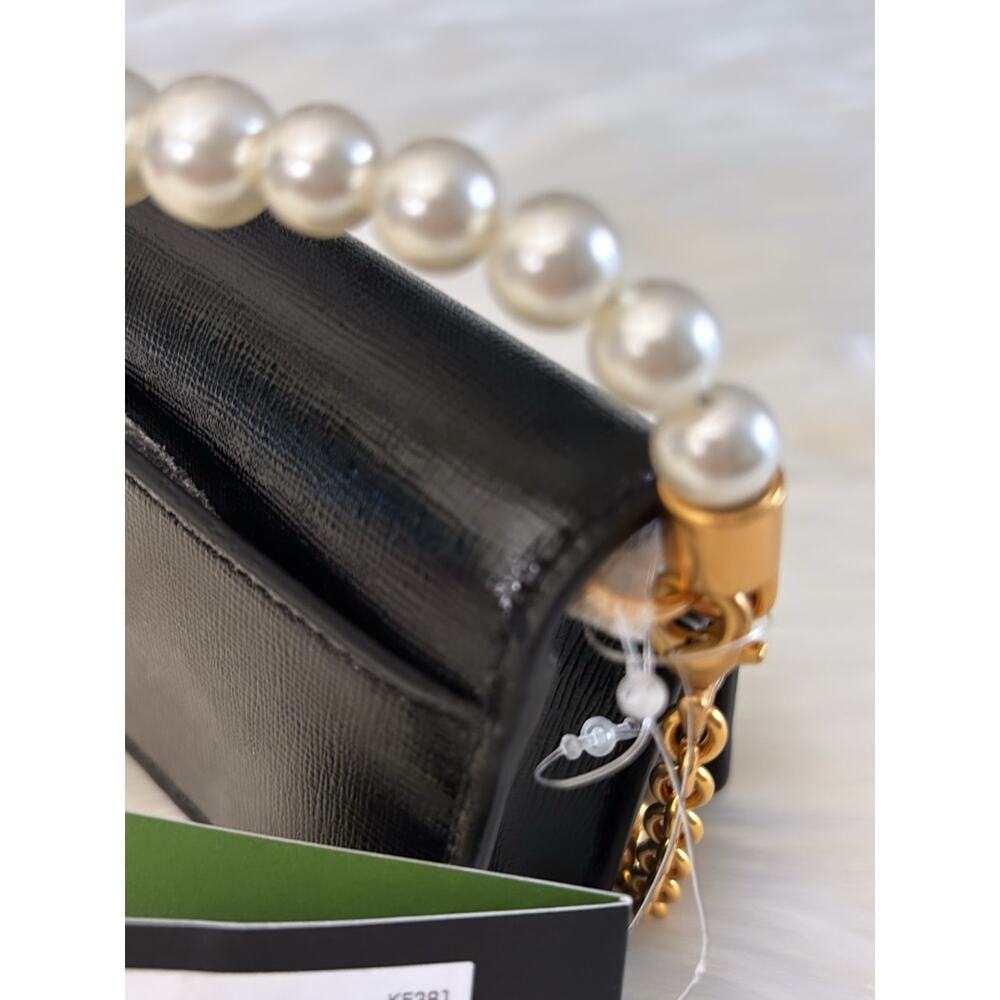 kate spade Black Pearl-Handle Mini Crossbody with Gold Chain - Picture 4 of 7